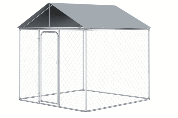 Box per cani gabbia cuccia cane da esterno giardino in metallo zincato mt 2x2x2 105ve